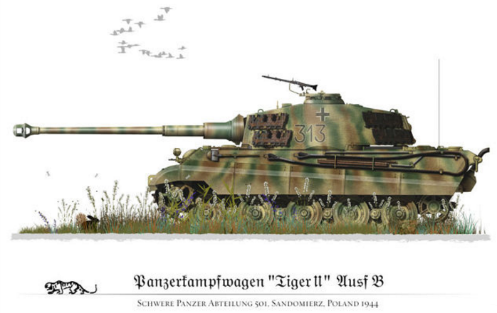 Tiger ausf. B - Sandormiez 1944 - Schwere Pz. Abteilung 501 561936Sanstitre