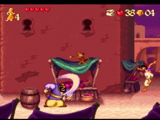 Jeux homonymes mais pourtant bien differents sur megadrive/ Super nintendo 568195Aladdinsupernintendo