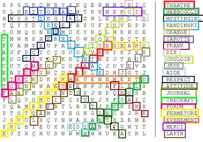 [JEU FORUM 10 ANS][TERMINÉ] Mots mêlés des carottes ! 585685motscaches2solution