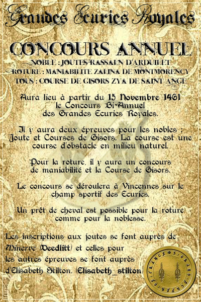 Annonces du Royaume  - Page 6 599669ConcoursNovembre1461