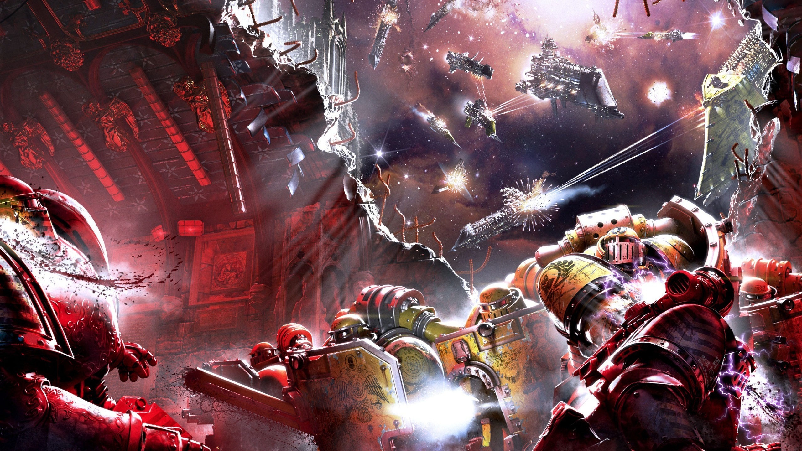 Wallpapers Hérésie d'Horus/Horus Heresy (mise en page/plus complet) 605561ShadowsofTreacherybyNeilRoberts2560x1440