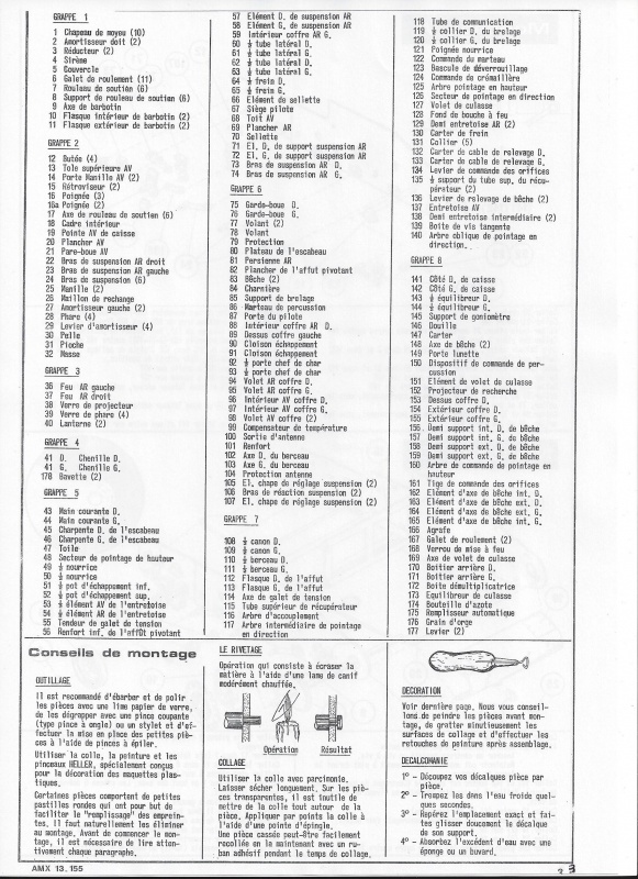 AMX 13 canon de 155 1/35ème Réf L 782 613875AMX13155782004Heller135