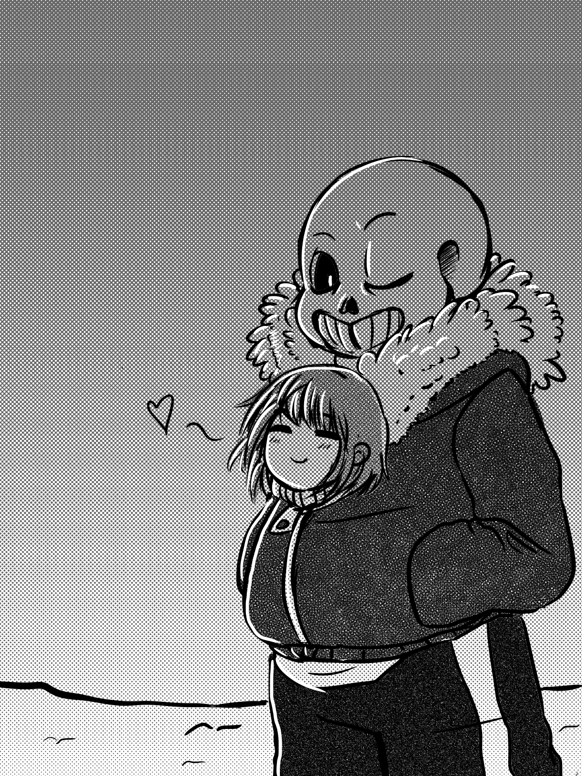 Anix's UnderTale Fanart~!  626878FriskandSansbeingCute