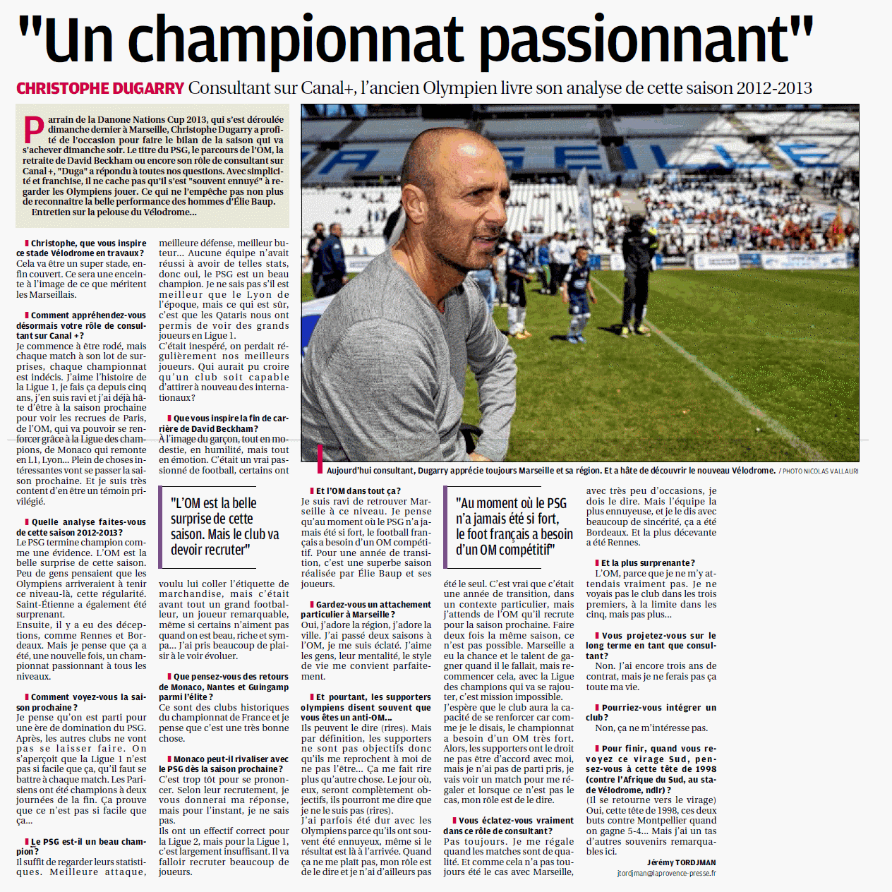 Zubizarreta - [Ancien joueur de l'OM] Christophe Dugarry 636101Sanstitre1