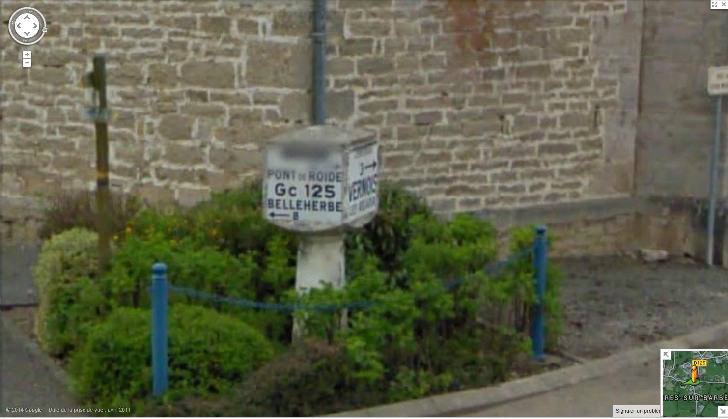 STREET VIEW : les bornes et les plaques Michelin - Page 2 646175bornemichelinbelleherbe