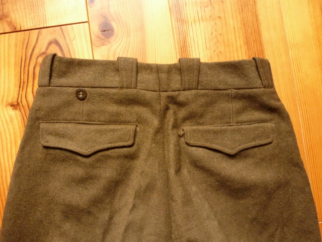 Pantalon drap de laine kaki avec marquage EWM 32 655691P1030192
