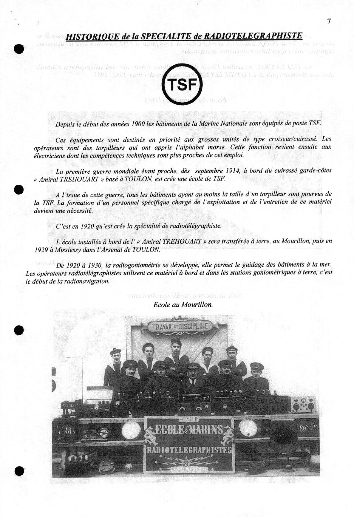 LA SPÉCIALITÉ DE RADIO - Page 16 6605682Historiquecoledesradios7