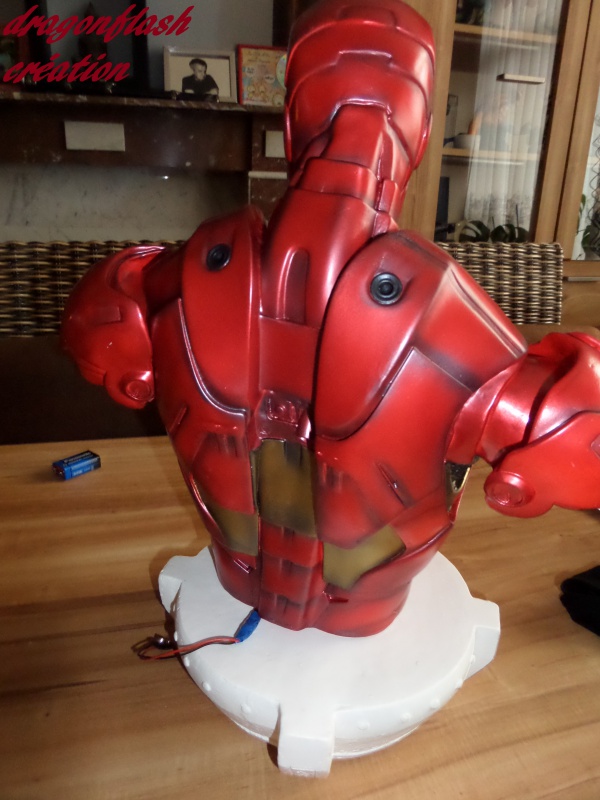 dragonflash création : buste iron man 1/2  (+-40 cm de haut) le final 6974831527