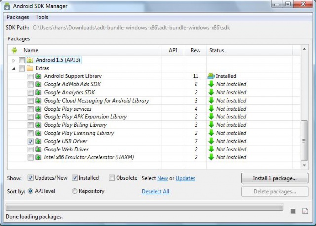 INSTALLER LES DRIVERS USB ANDROID SDK 699214PLUGINADB