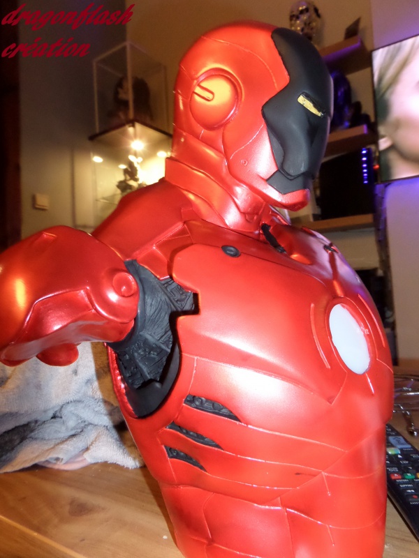 dragonflash création : buste iron man 1/2  (+-40 cm de haut) le final 7000109219