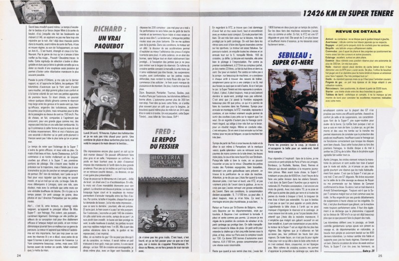 Article Vintage original sur XTZ 750 super ténéré 725627MJ124800x600