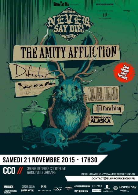 21.11 IMPERICON, Never Say Die! Tour 2015 @ Lyon (CCO) 754547NSDPoster2015EUA3