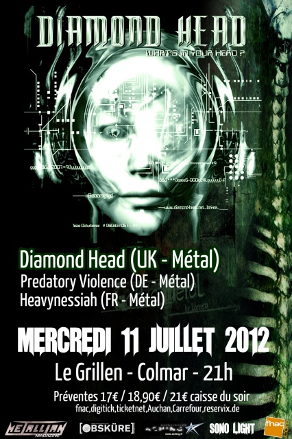 DIAMOND HEAD + PREDATORY VIOLENCE + HEAVYNESSIAH @ Le Grillen (Colmar) 764945Flyer