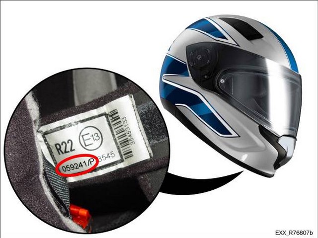 Rappel des casques « BMW Helmet Sport ». Il n’y a pas de risque concernant la sécurité 774471P90203849bmwmotorradsporthelmetidentification