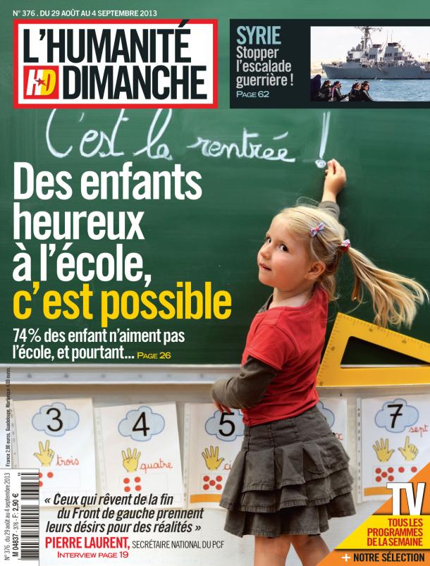 Le marronier de la rentrée scolaire des hebdos... 776175HumaniteDimanche26082013rentreescolaire