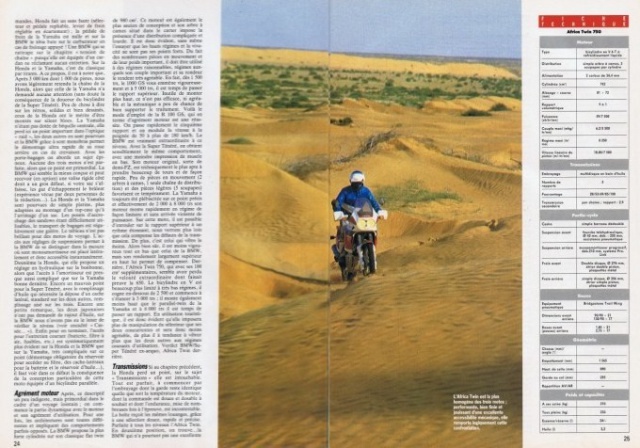 Article Vintage original sur XTZ 750 super ténéré 777792p6et7