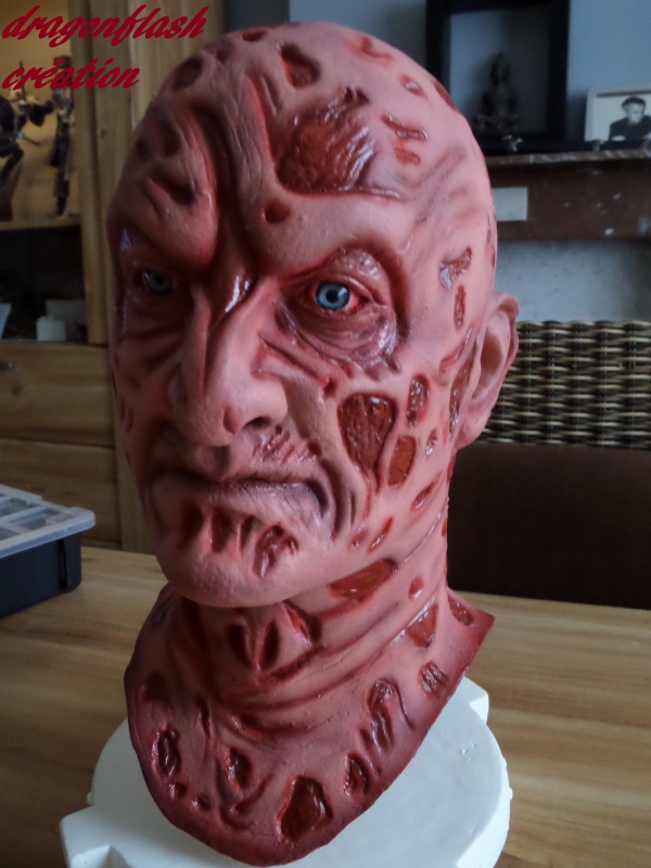 dragonflash création : freddy krueger 1/1 mask latex suite & final 7876333119