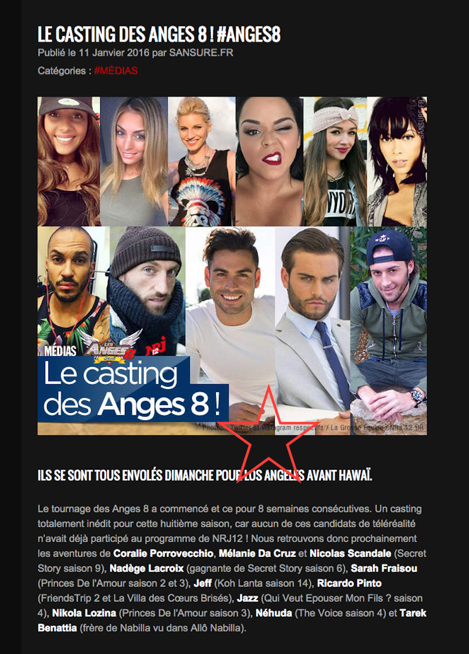 Les Anges - Saison 8 - Les candidats 791786Capturedecran20160112a062925