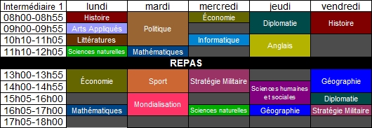 Emplois du temps 792388Intermdiaire1