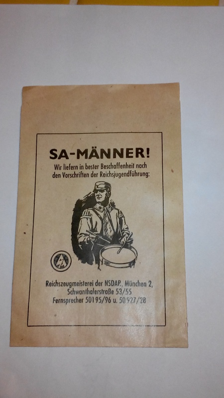 Paperasse panzerfaust,SA,sachet medaille 817897IMG20160121182601