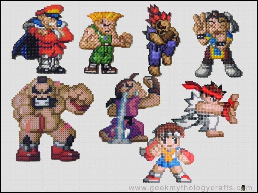 Pixel art conseils, réalisations et plus encore... 855472StreetFighterBeadSpritesbyGeekMythology