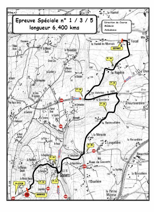 30 ème RALLYE REGIONAL du BOCAGE (Gouvets-Tessy sur Vire 2011) 8840982011cartegouvets