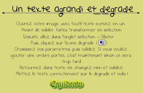 Différents effets de textes. 88415314Texteagrandietdgrad