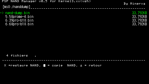 Switchez rapidement entre différent custom firmware 890101snap000