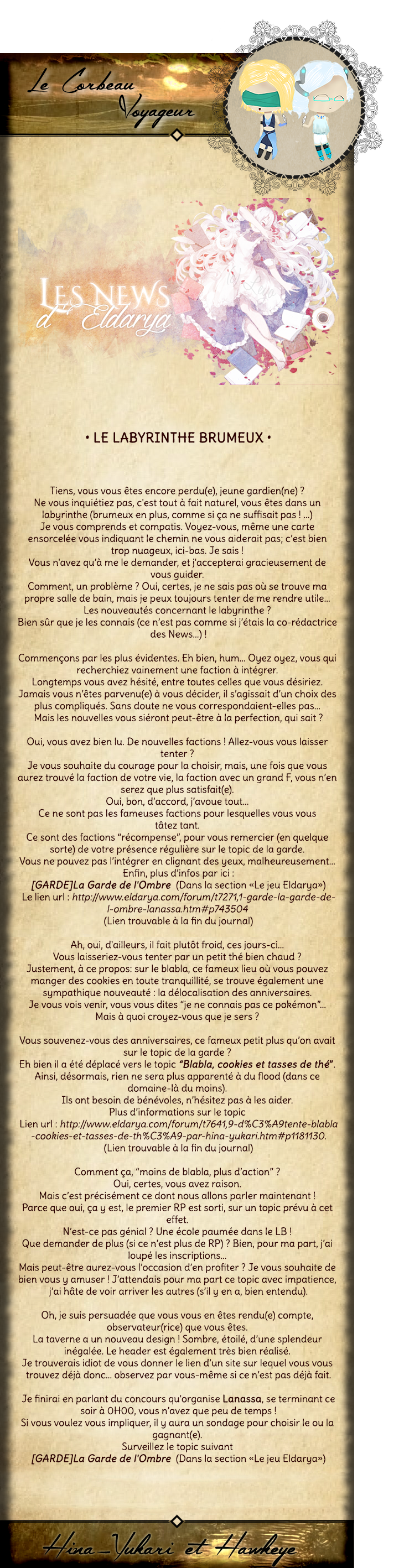  [Journal] Le Corbeau Voyageur - édition de novembre 890427newsLB03