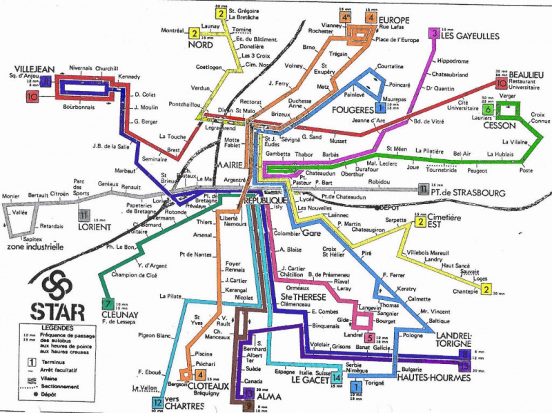 Evolution du réseau rennais depuis 1897 (sa création !) 9178611975