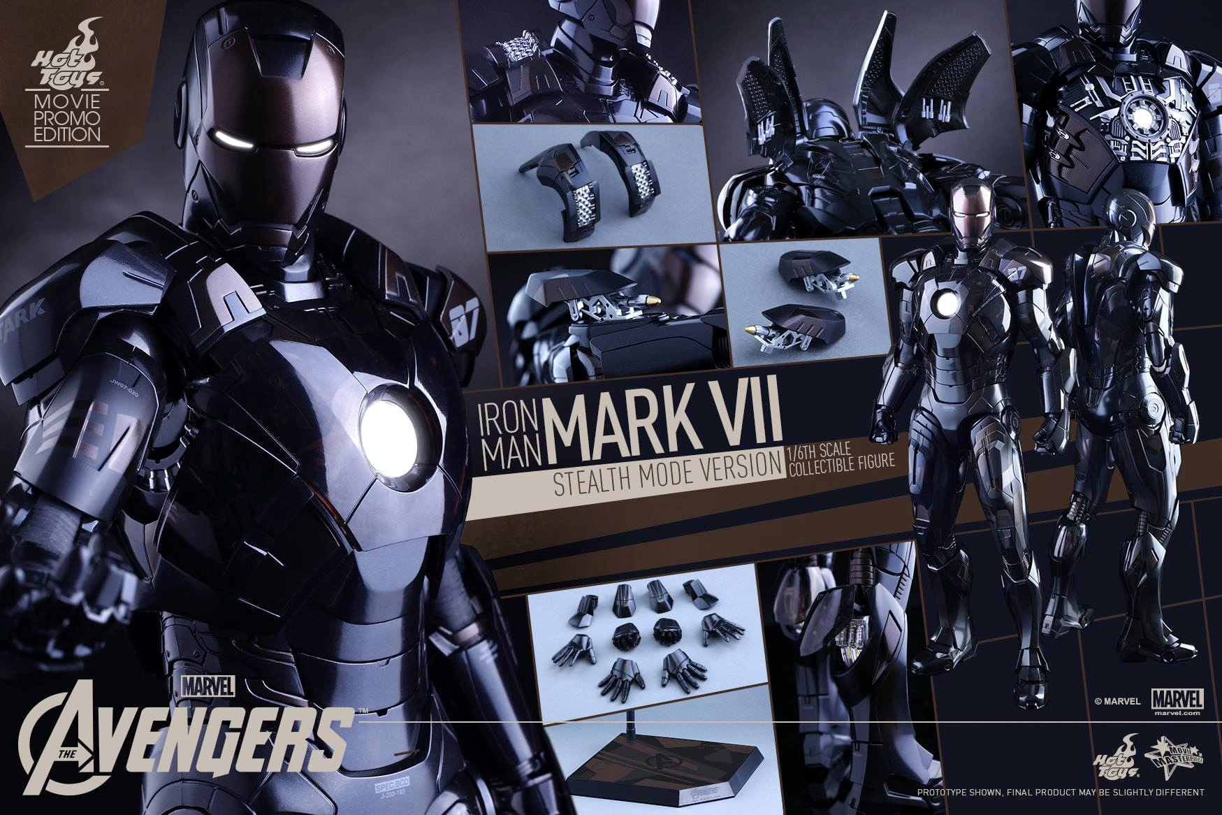 HOT TOYS - The Avengers - Iron Man Mark VII (Stealth Mode) 928499117