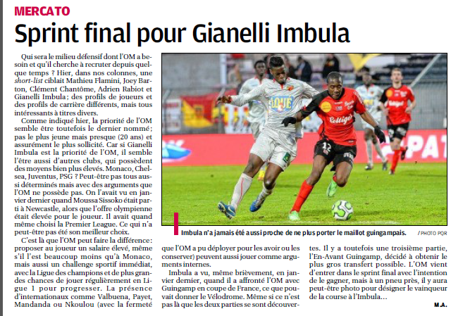 GIANELLI IMBULA,  MEILLEUR JOUEUR DE LIGUE 2 ET EX- PEPITE DU ROUDOUROU  940195768a