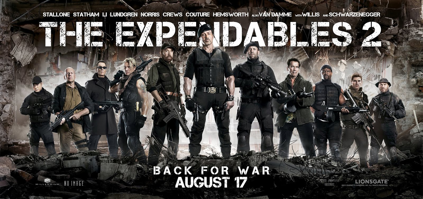 Cinéma / DVD / Bluray 944806TheExpendables2AfficheBanBackForWar