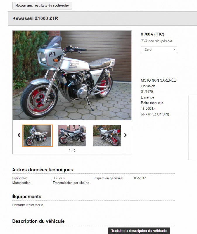 EBAY DE - Page 2 95112220160207100658KawasakiZ1000Z1RDE49324MelleAllemagne