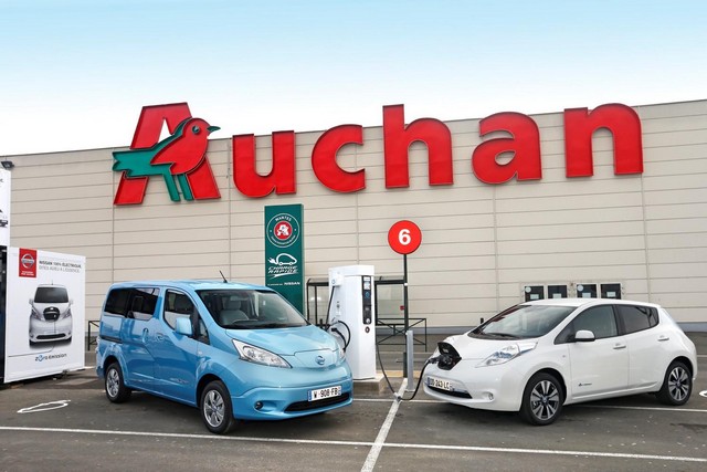 Nissan Et Auchan Inaugurent Le 1er réseau De Recharge Rapide En France 95504811722836