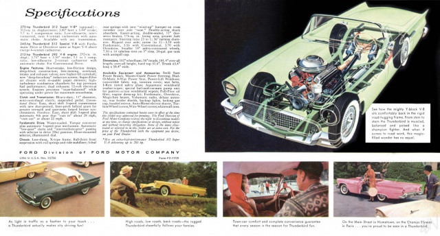 ford thunderbird 1957 au 1/16 955452brochure19572