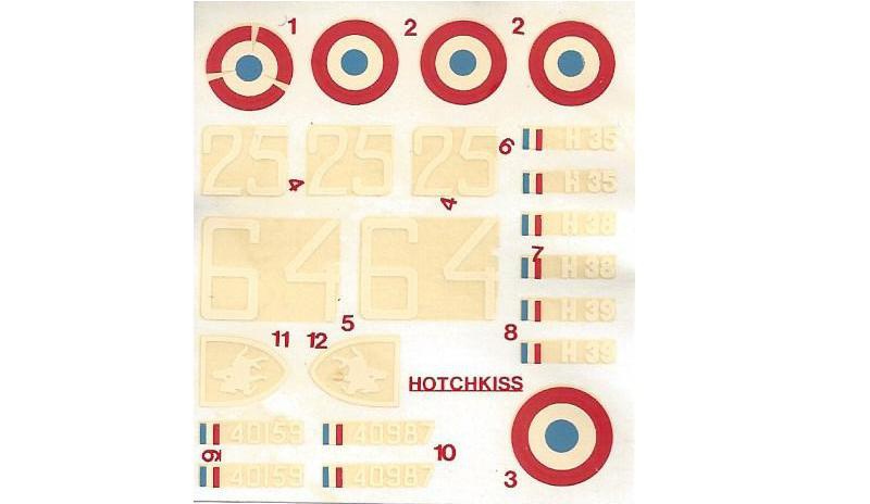 HOTCHKISS H-35 et canon de 25 modèle 1934 1/35ème Réf L 794 958439H35013