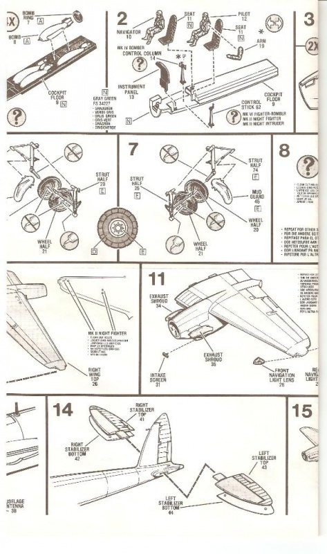  Mosquito Mk II/IV/FB VI [ Monogram ] 1/48 994694MosquitoMonogram004