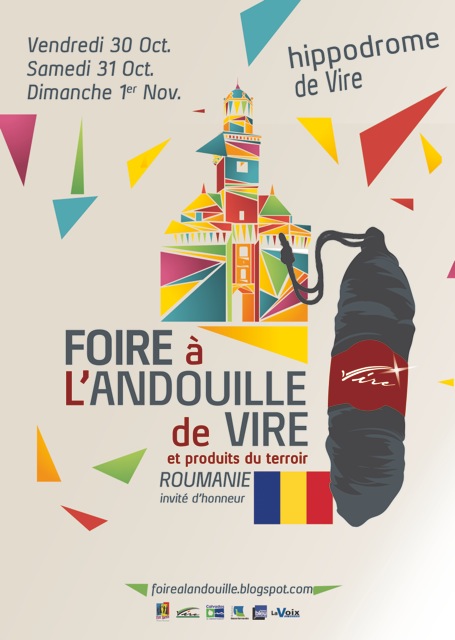 Vire 14500 : 27ème Foire à l'andouille Du 30 octobre au 1er novembre 2015 113427Affichefoirelandouille