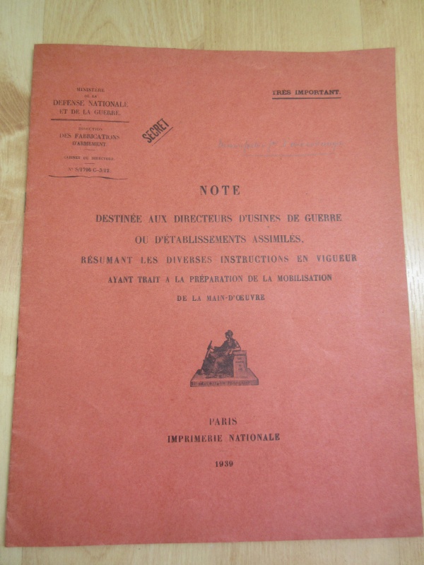 Document Français Secret 1939 155195IMG1566