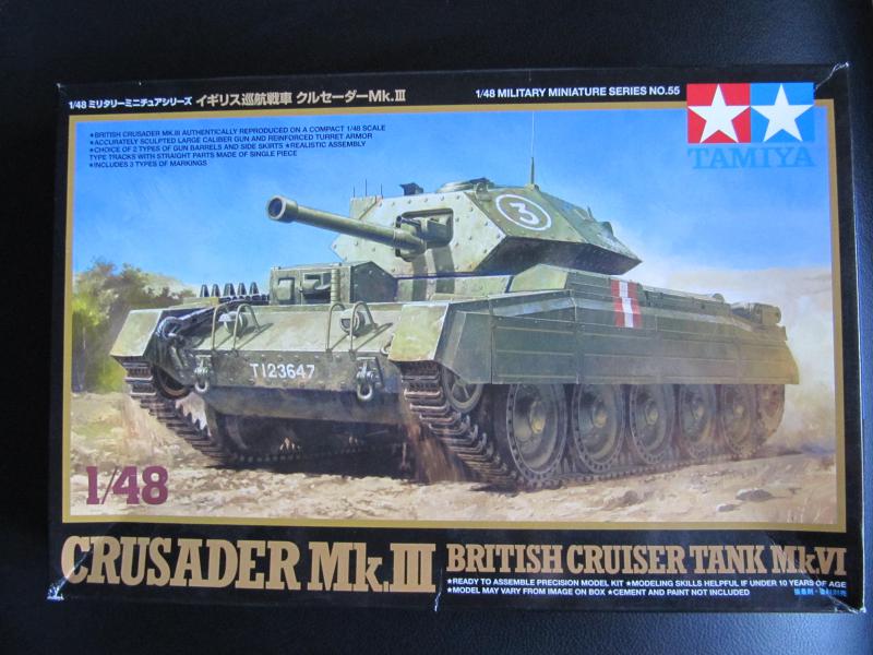 Sherman M4A1 "direct vision type" Tasca 1/35ème et Crusader Tamiya 1/48ème 205849crusader148