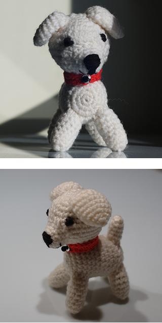 Petit chien blanc au crochet 206866image