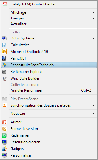 "Reconstruire iconCache.db" dans le menu contextuel 207852Sans_titre