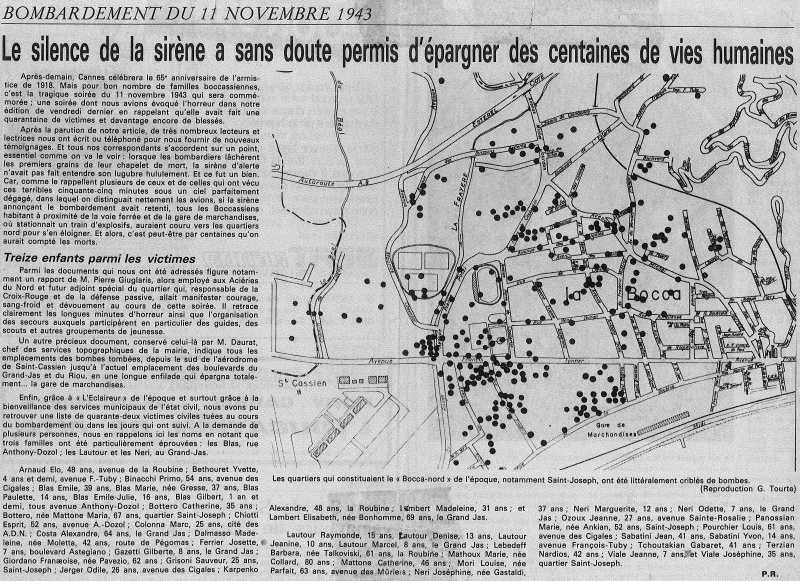 Bombardement de Cannes-La-Bocca 11-11-1943 209093NICEMATIN1993