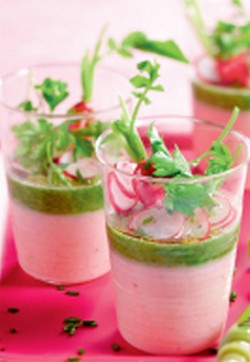 Verrine de crème de radis au wasabi 217139radiswasabi