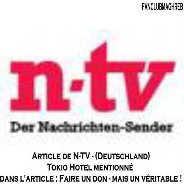 Article , couverture& presse d' Allemagne. 279874ntv