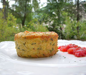 Flan de polenta à la ricotta, courgettes &chèvre 290263flanpolenta