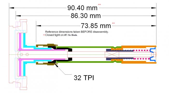 Tuto : Gilette Fatboy / Slim : Sertir les deux parties du manche (Technique du couteau) 361537Gilletteslimadjustablehatchsolid