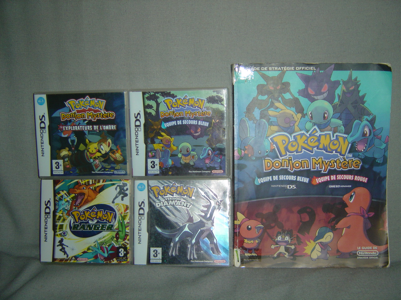 Lot de jeux POKEMON sur DS + guide Donjon Mystère 426179DSC04596