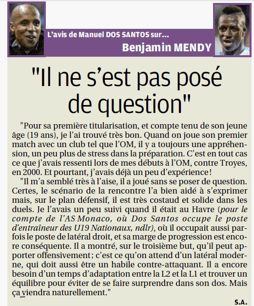 PSGOM - [Benjamin Mendy] Le latéral le plus prometteur de France 44578920130813135917